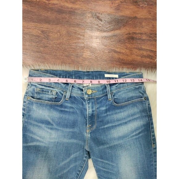 FRAME Mid Rise Denim Slim Fit Le Gracon Skinny Jeans Blue Stretch Womens Size 28 - Picture 6 of 12